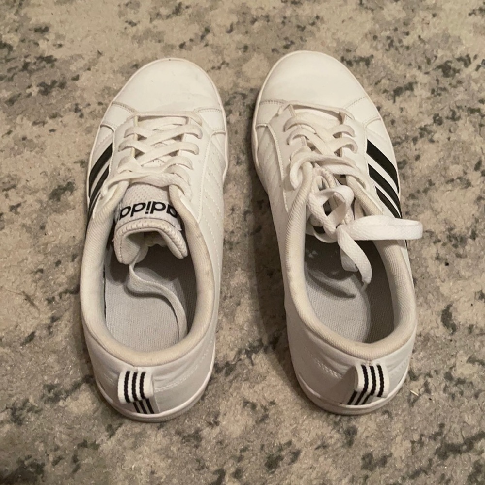White and black adidas